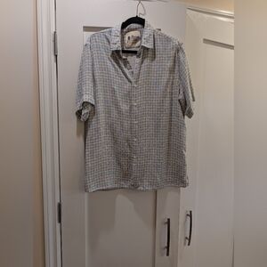 Vintage Silk Circa 1969 Shirt Sleeve Shirt,L